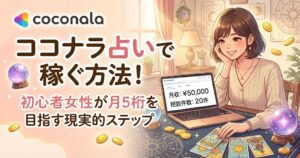 ココナラ占いで稼ぐ方法!初心者女性が月5桁を目指す現実的ステップ